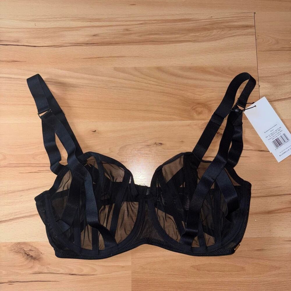 Bluebella Karolina Black Mesh Bra size 36DD